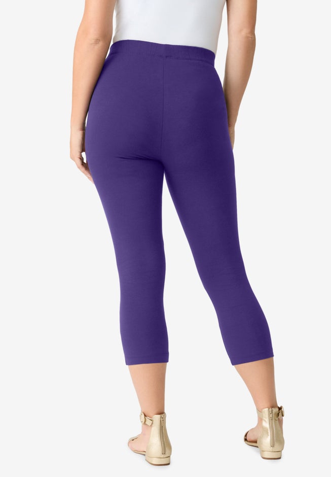 Plus Size Essential Stretch Capri Legging image number 1
