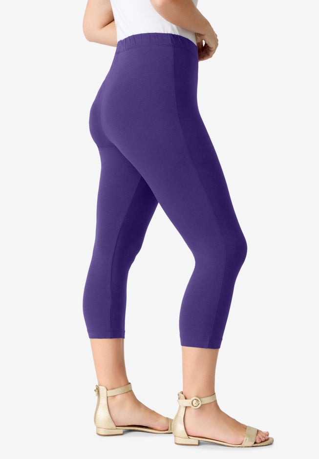 Plus Size Essential Stretch Capri Legging image number 2