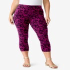 Plus Size Essential Stretch Capri Legging image number null