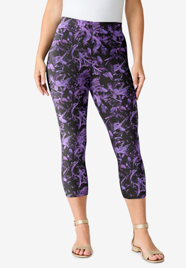 Plus Size Essential Stretch Capri Legging image number 0