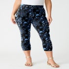 Plus Size Essential Stretch Capri Legging image number null