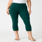 Plus Size Essential Stretch Capri Legging image number null