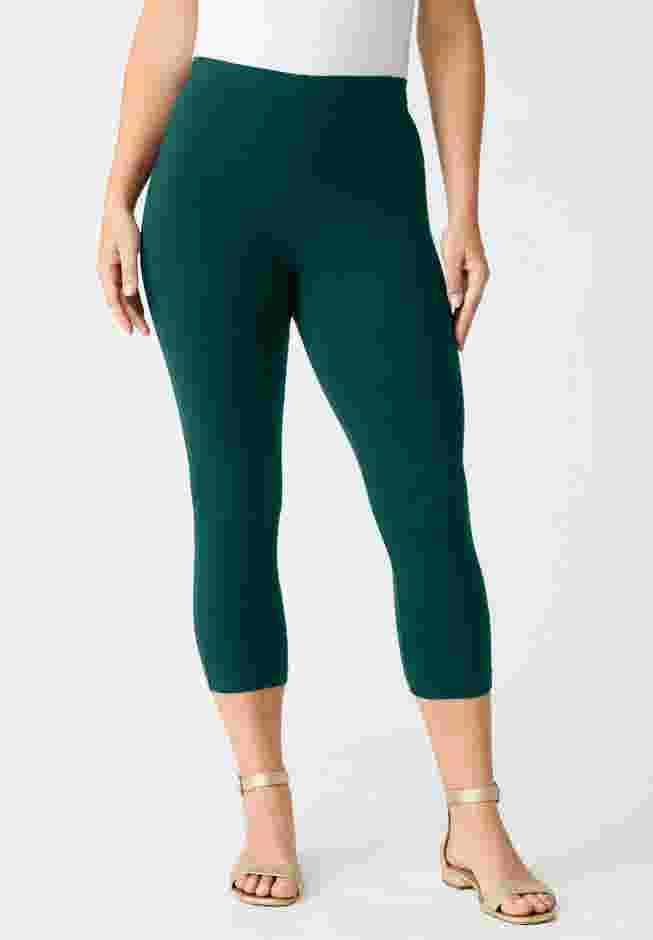 Plus Size Essential Stretch Capri Legging image number 0
