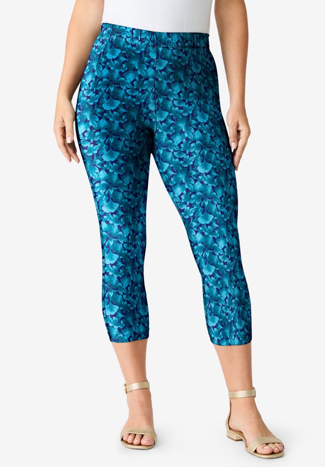 Plus Size Essential Stretch Capri Legging image number 0