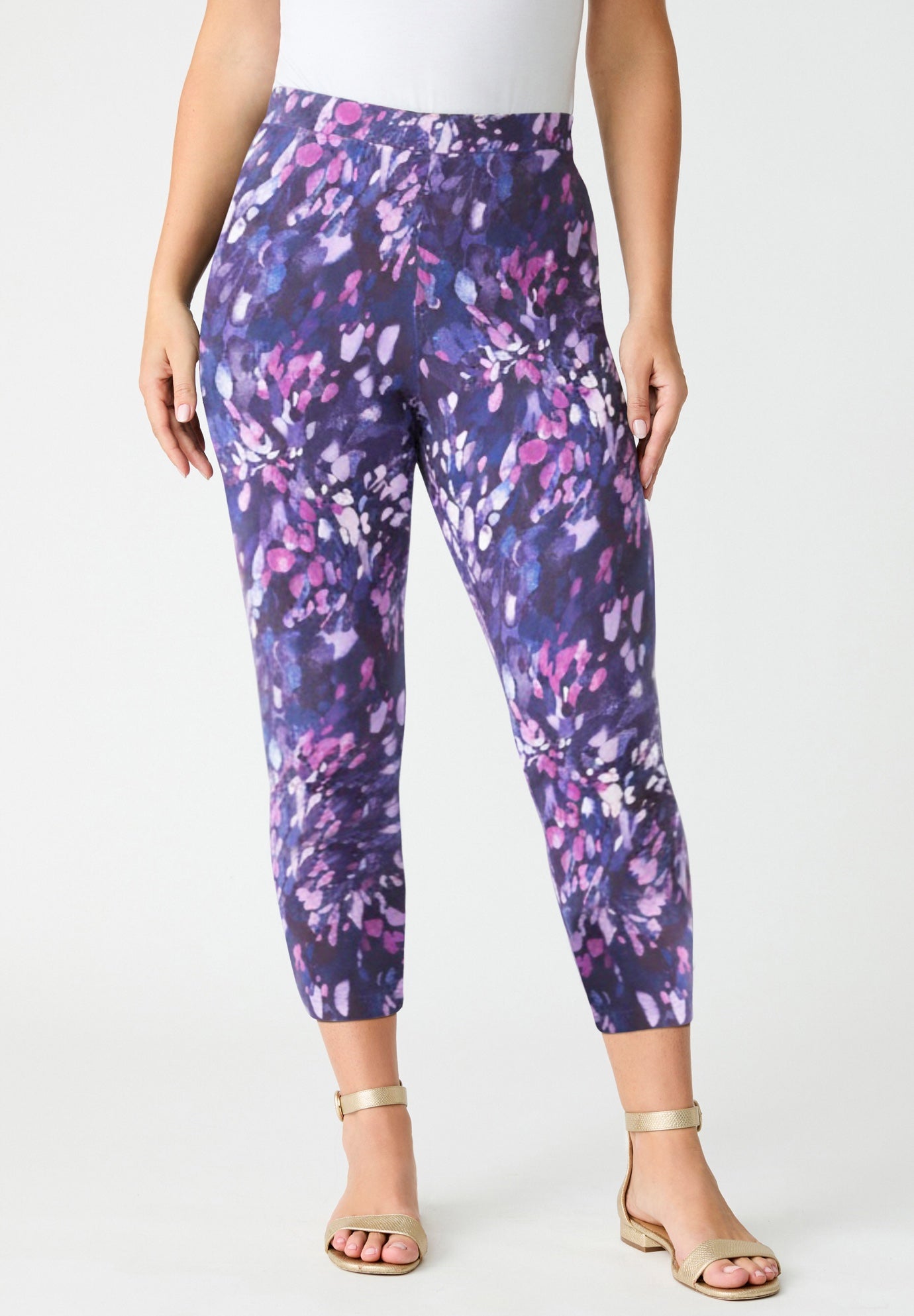 Plus Size Essential Stretch Capri Legging image number 0