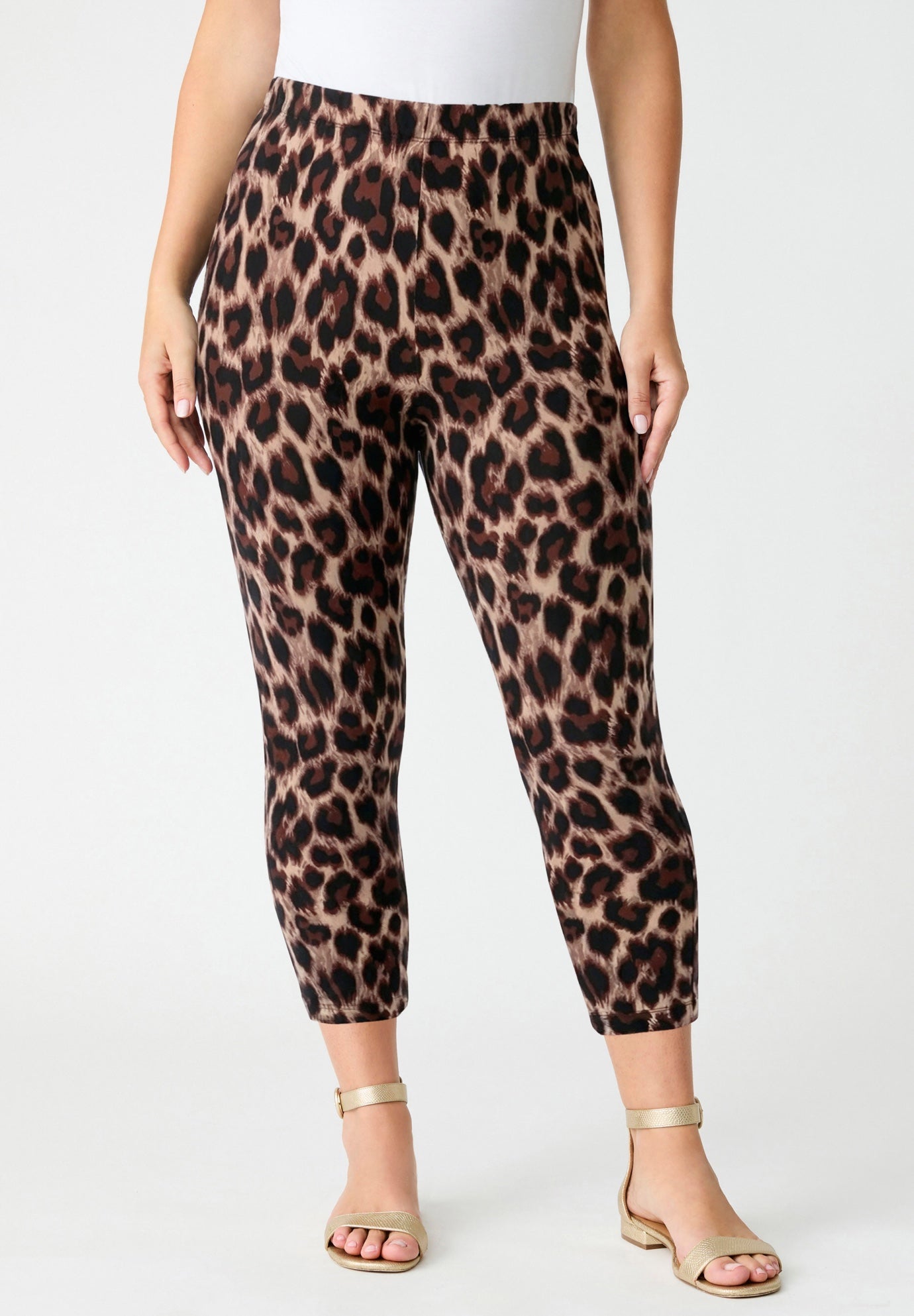 Plus Size Essential Stretch Capri Legging image number 0