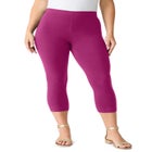 Plus Size Essential Stretch Capri Legging image number null