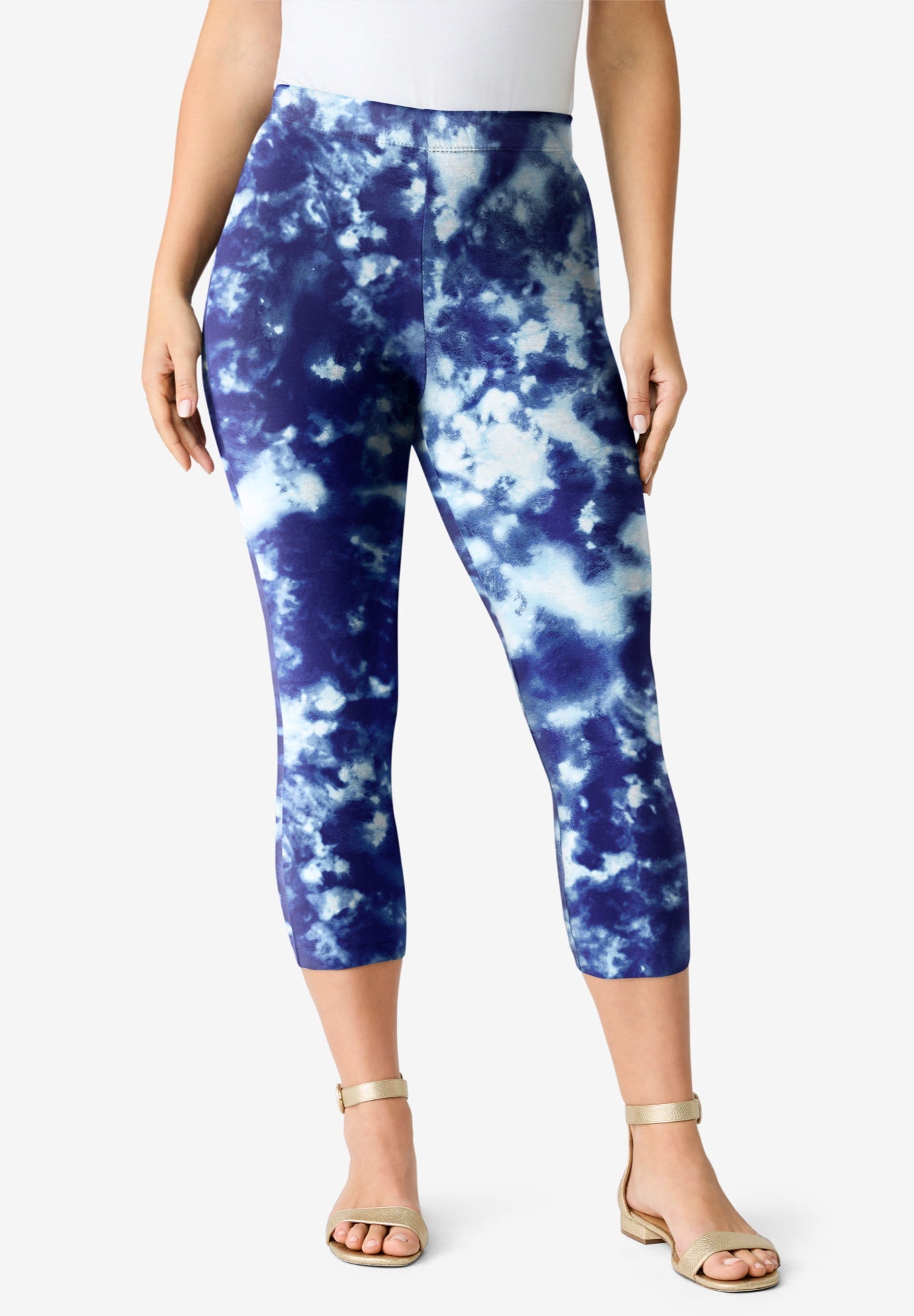 Plus Size Essential Stretch Capri Legging image number 0