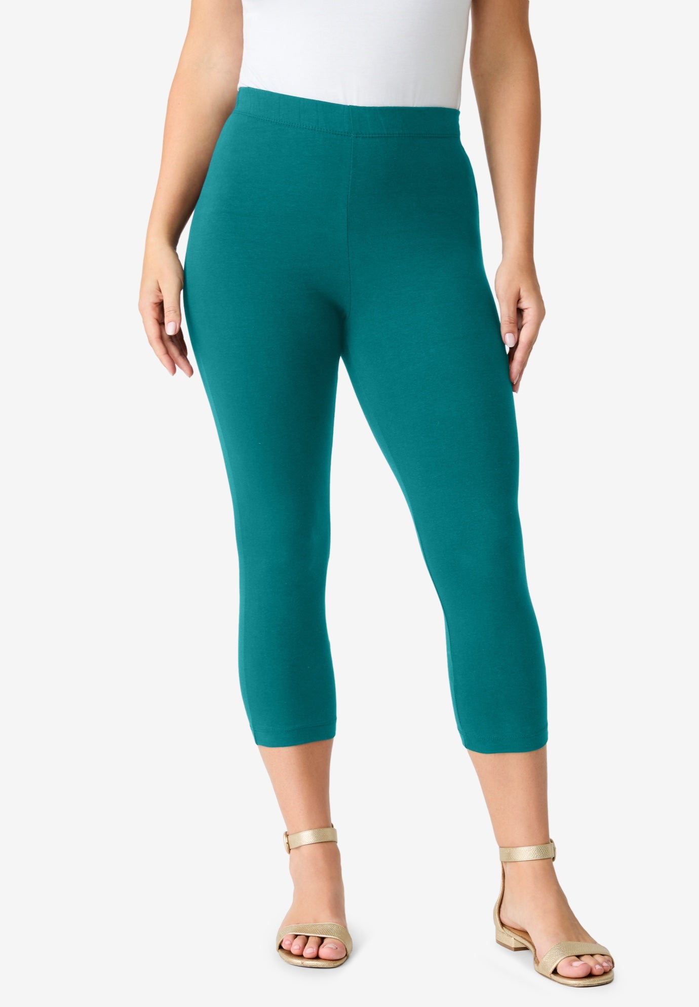 Plus Size Essential Stretch Capri Legging image number 0