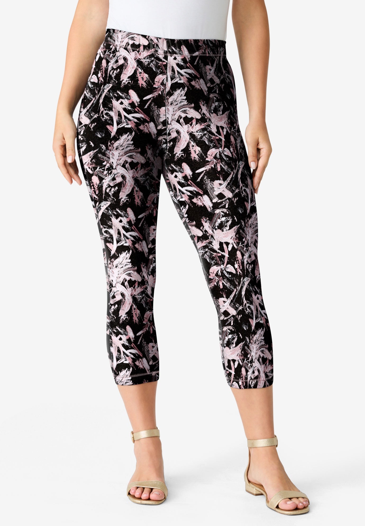 Plus Size Essential Stretch Capri Legging image number 0