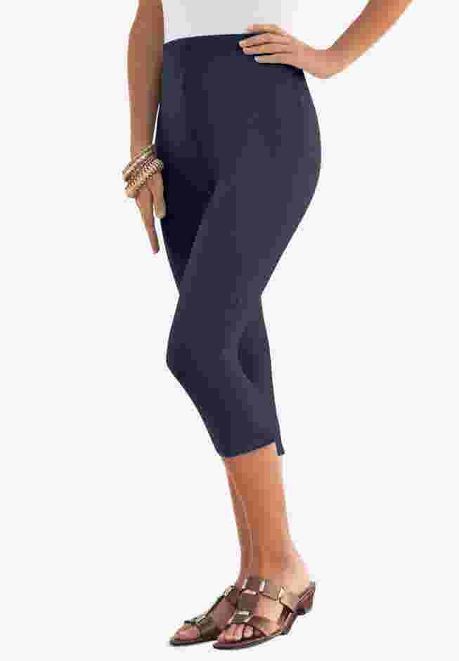 Plus Size Essential Stretch Capri Legging image number 0