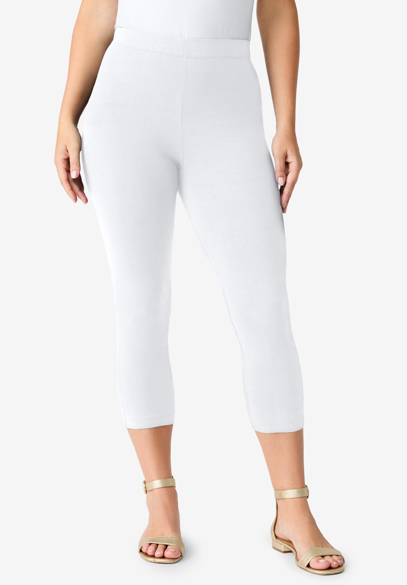 Plus Size Essential Stretch Capri Legging image number 0