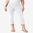 Plus Size Essential Stretch Capri Legging image number null