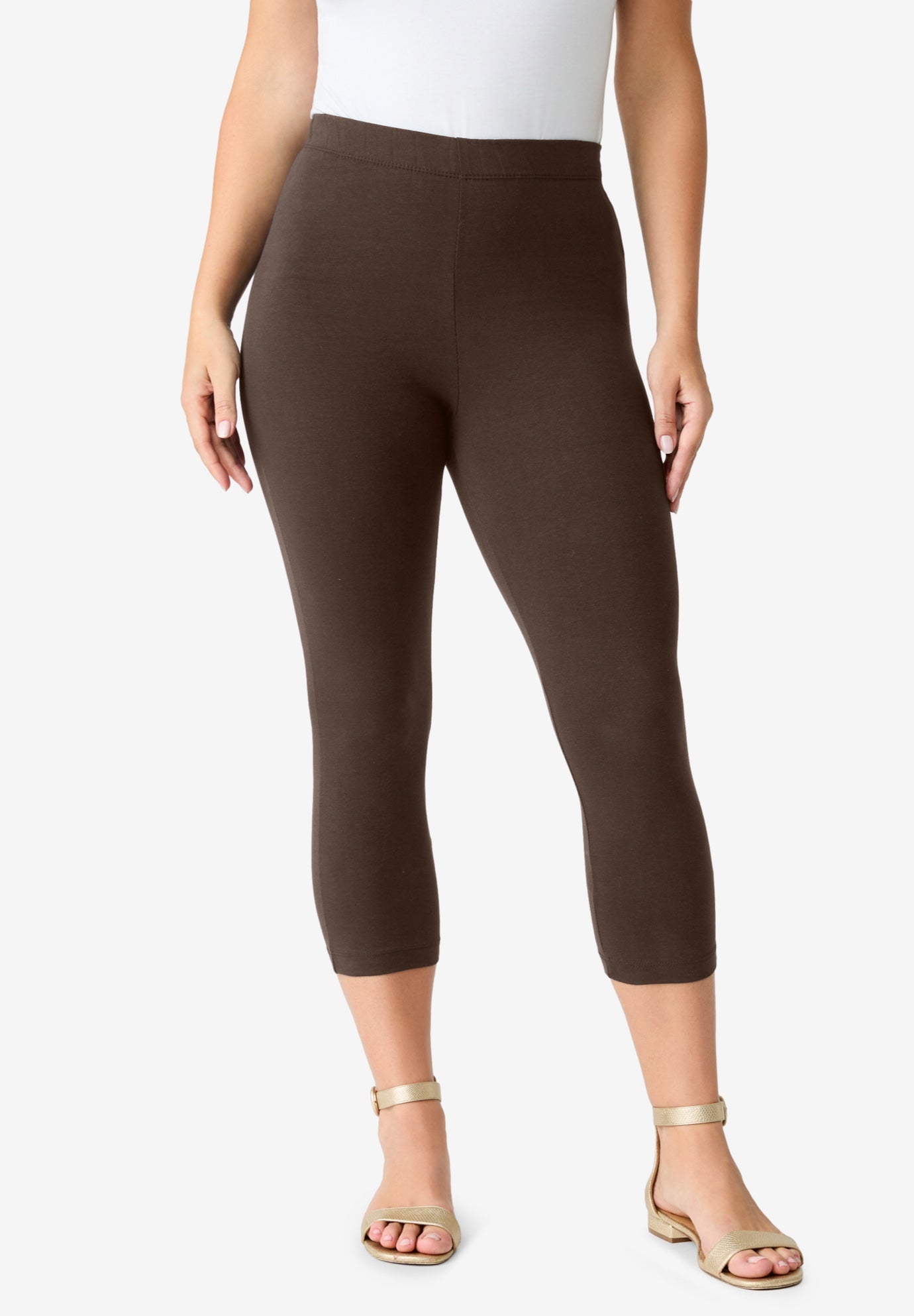 Plus Size Essential Stretch Capri Legging image number 0