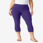 Plus Size Essential Stretch Capri Legging image number null