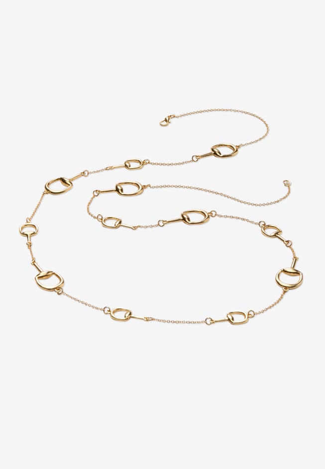 Long Horsebit Necklace image number null