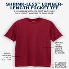 Shrink-Less™ Lightweight Longer-Length Crewneck Pocket T-Shirt image number null
