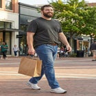 Shrink-Less&trade; Lightweight Longer-Length Crewneck Pocket T-Shirt image number null