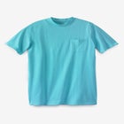 Shrink-Less™ Lightweight Longer-Length Crewneck Pocket T-Shirt image number null
