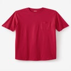Shrink-Less™ Lightweight Longer-Length Crewneck Pocket T-Shirt image number null
