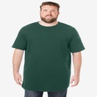 Shrink-Less™ Lightweight Longer-Length Crewneck Pocket T-Shirt image number null