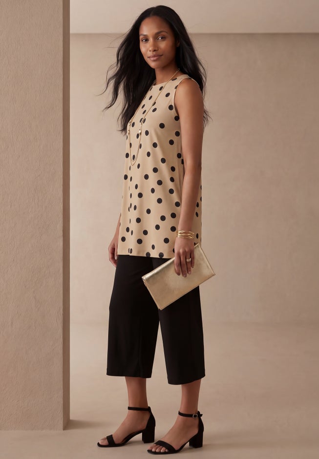Stretch Knit Tunic Tank image number 2