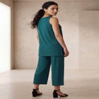 Stretch Knit Tunic Tank image number null