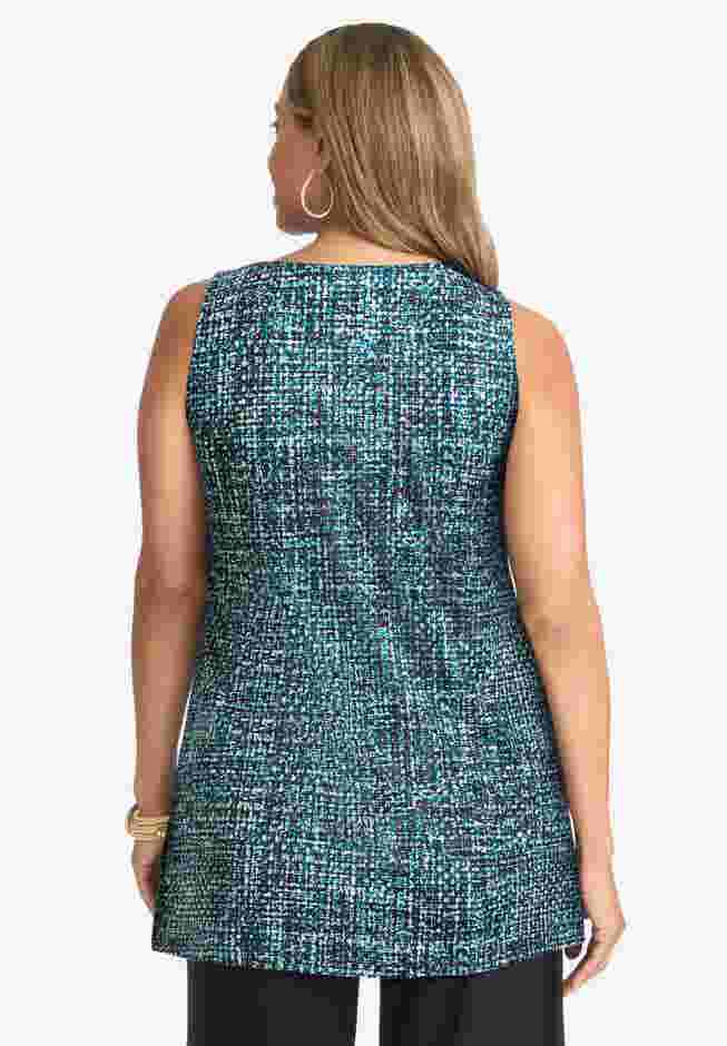 Stretch Knit Tunic Tank image number 2