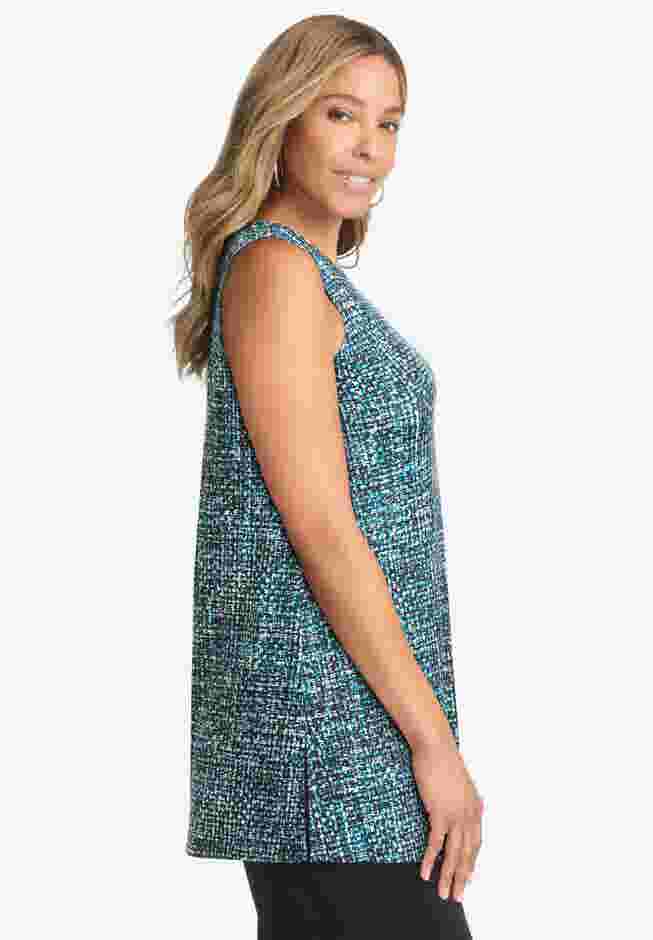 Stretch Knit Tunic Tank image number 1