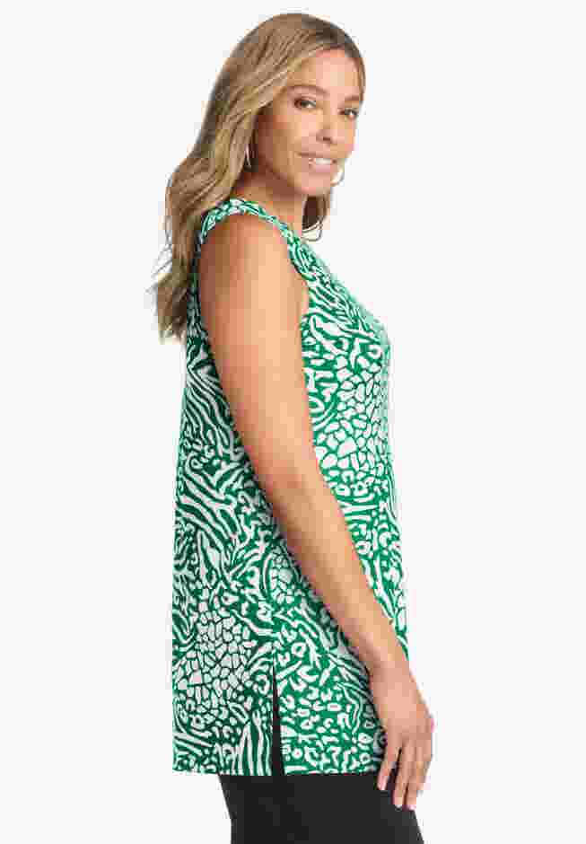 Stretch Knit Tunic Tank image number 1