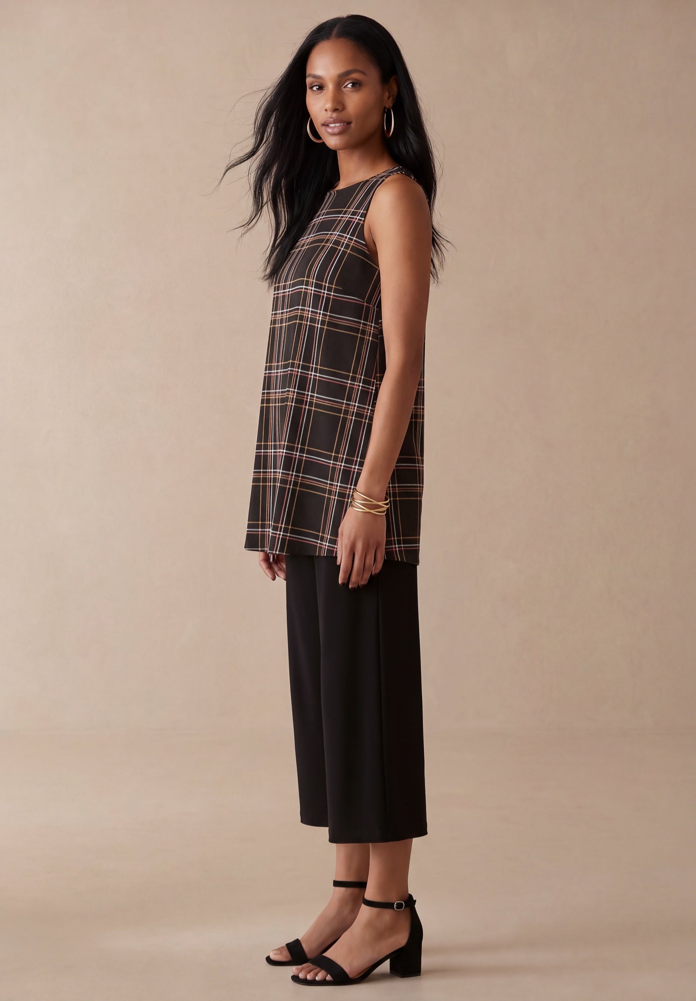 Stretch Knit Tunic Tank image number 2