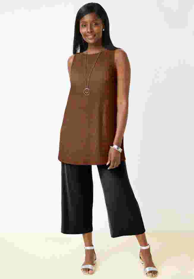 Stretch Knit Tunic Tank image number 0