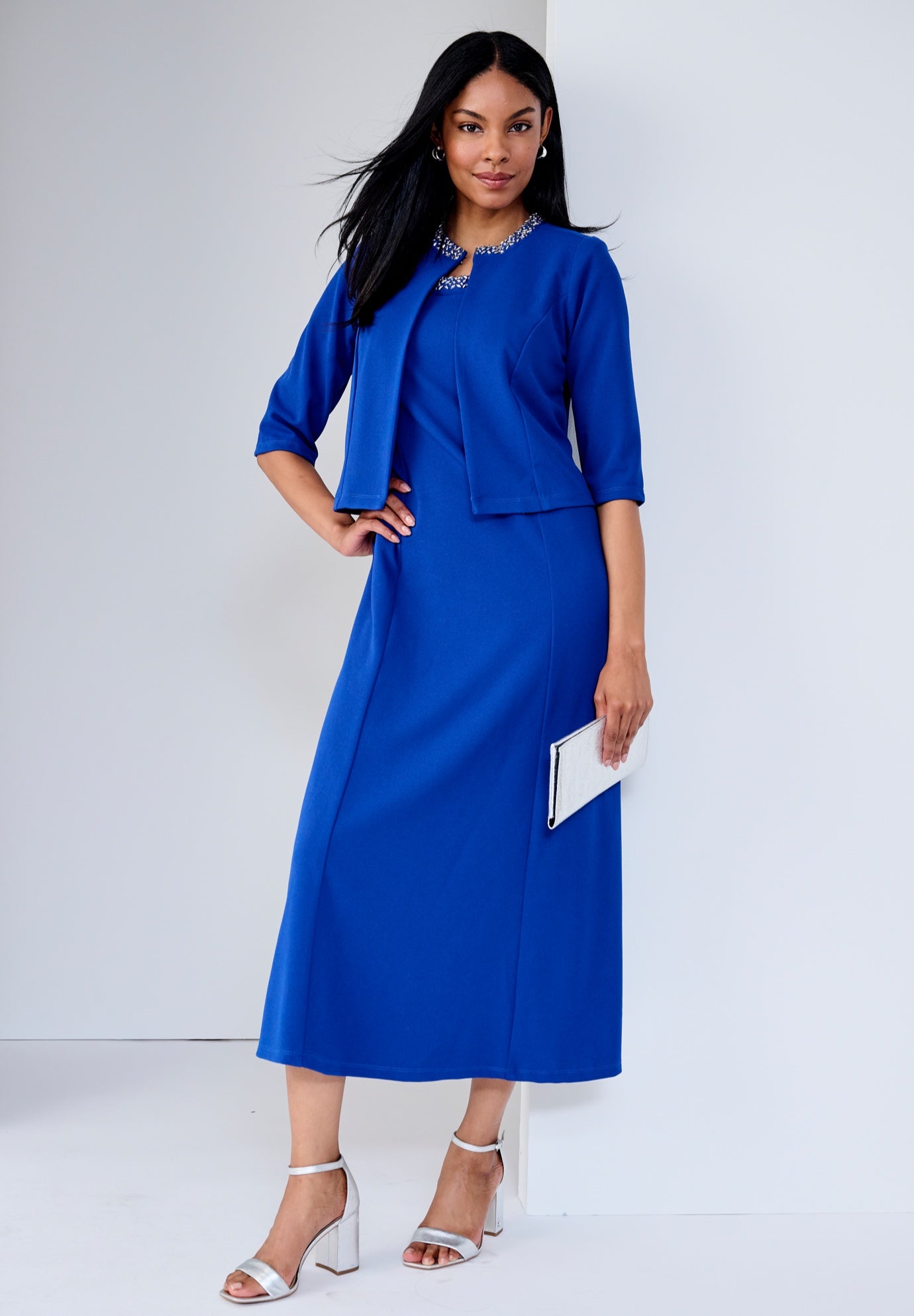 2-Piece Beaded Jacket Dress image number 0