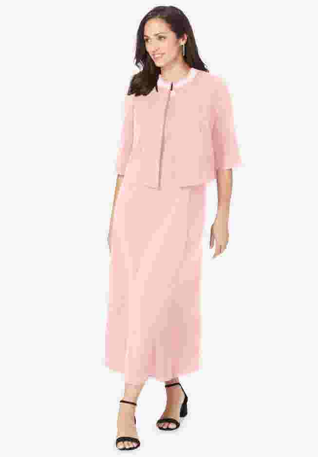 2-Piece Beaded Jacket Dress image number 0