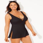 Asymmetrical Cut Out Swimdress image number null