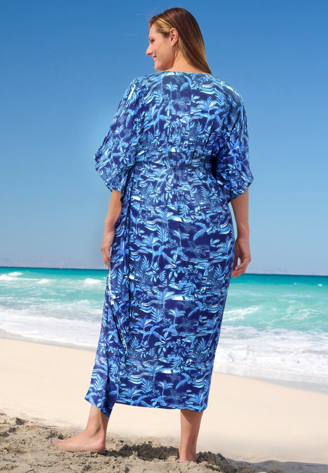 Ruched Caftan Cover Up image number 1