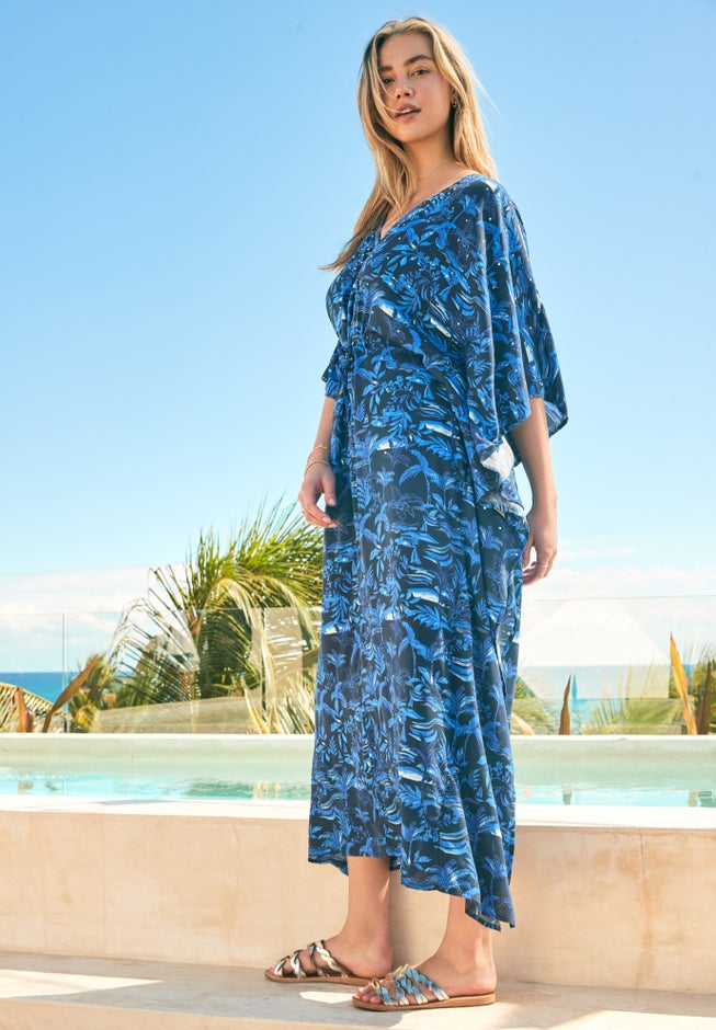 Ruched Caftan Cover Up image number 2