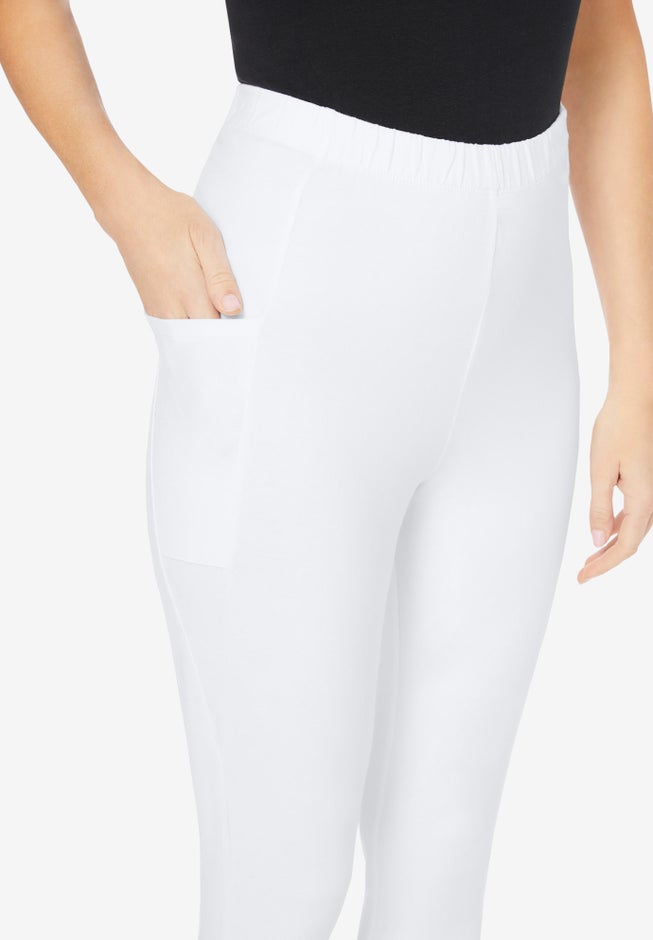 Side-Pocket Essential Capri Legging image number 4