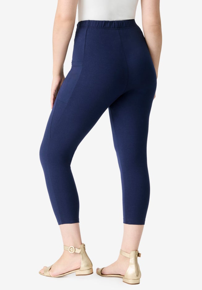 Side-Pocket Essential Capri Legging image number 1