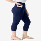 Side-Pocket Essential Capri Legging image number null