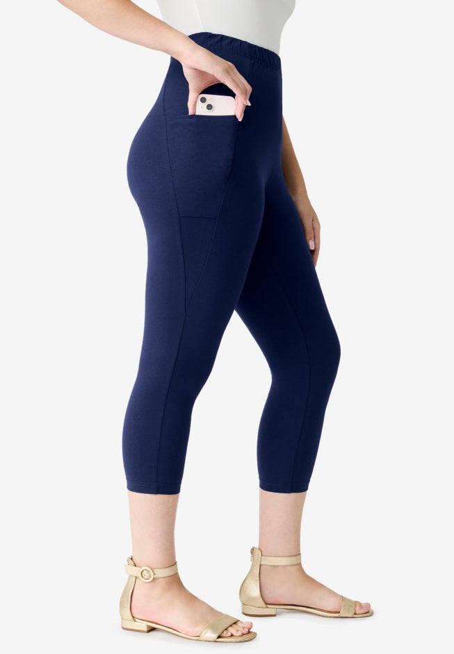 Side-Pocket Essential Capri Legging image number 2