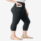 Side-Pocket Essential Capri Legging image number null
