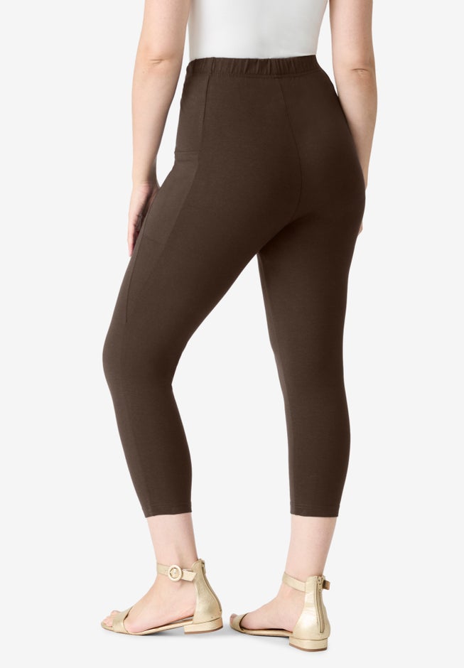 Side-Pocket Essential Capri Legging image number 1