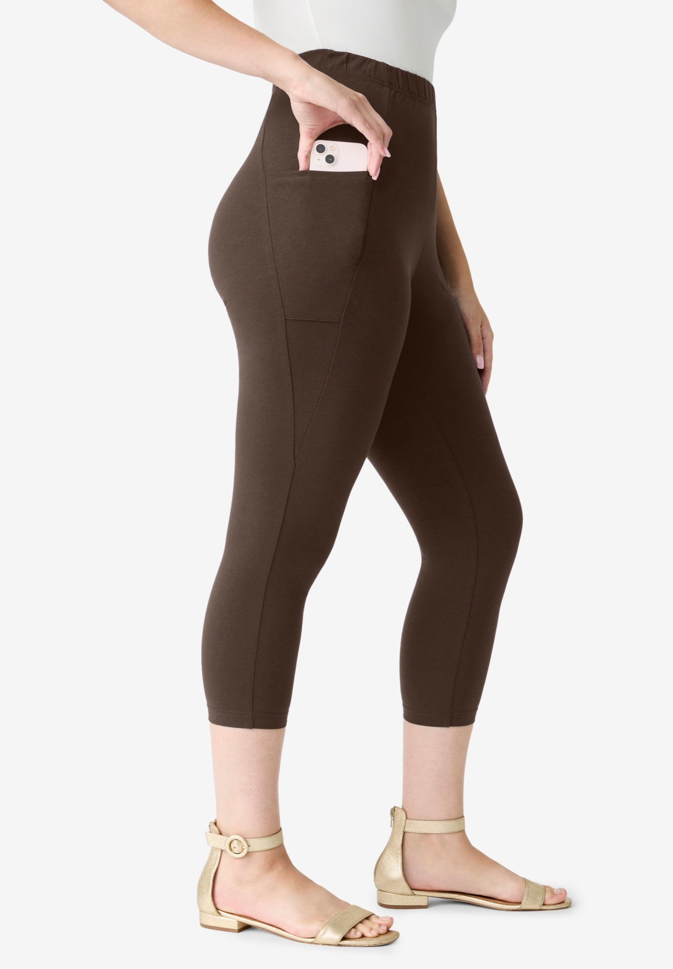 Side-Pocket Essential Capri Legging image number 2