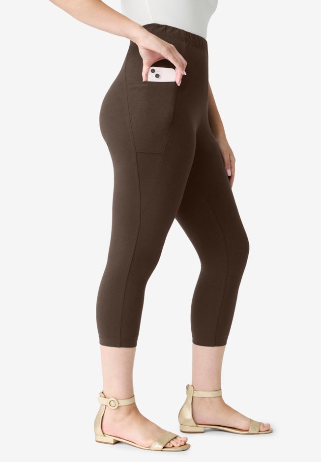 Side-Pocket Essential Capri Legging image number 2