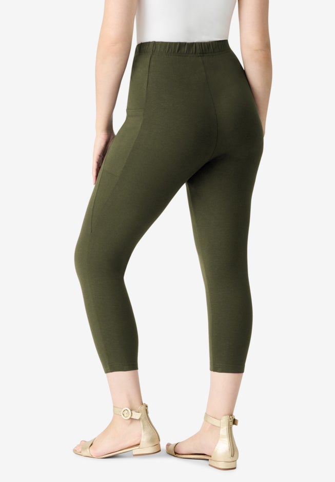 Side-Pocket Essential Capri Legging image number 1