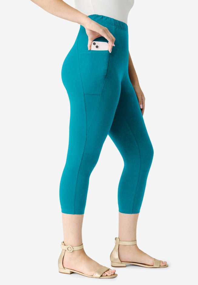 Side-Pocket Essential Capri Legging image number 2