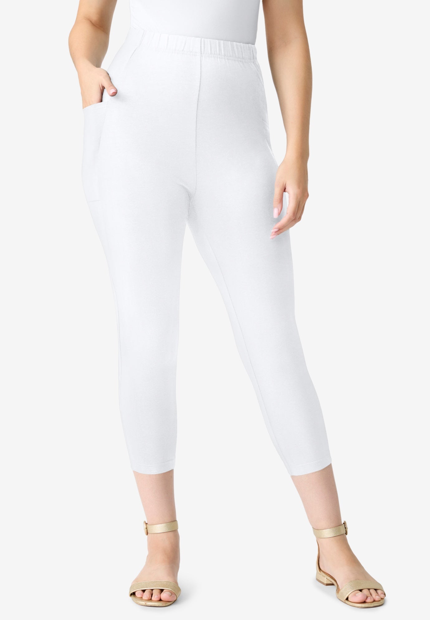 Side-Pocket Essential Capri Legging image number 0