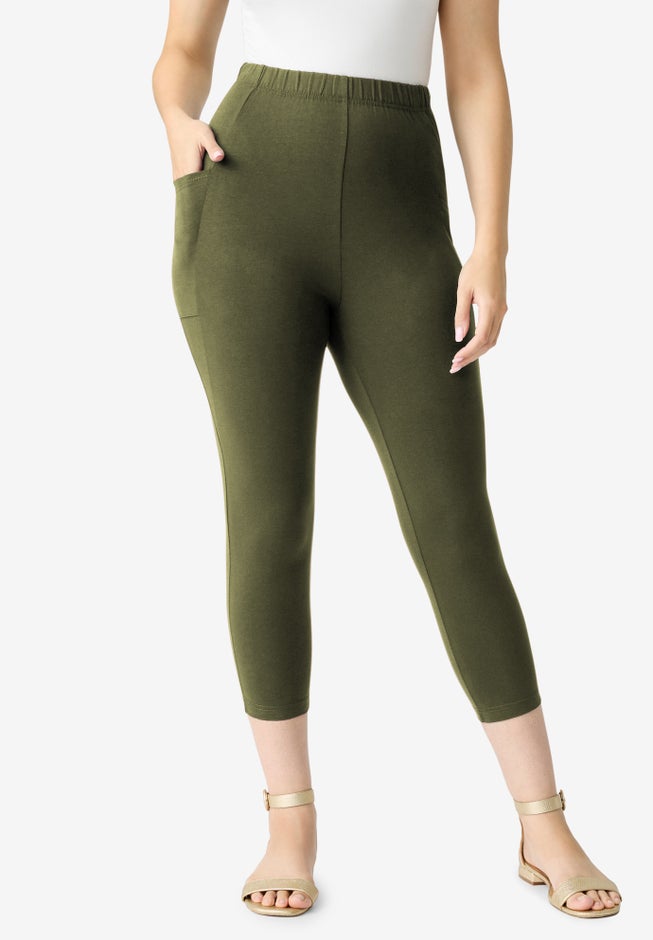 Side-Pocket Essential Capri Legging image number 0