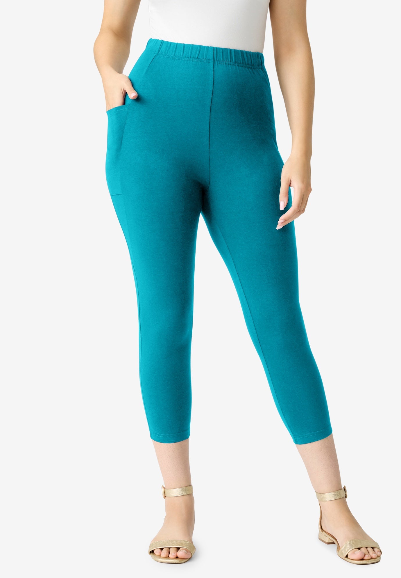 Side-Pocket Essential Capri Legging image number 0
